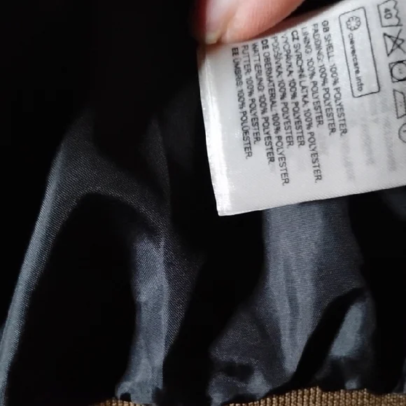 H&M Tan Bomber Jacket with Quilted Sleeves - Picture 8 of 9